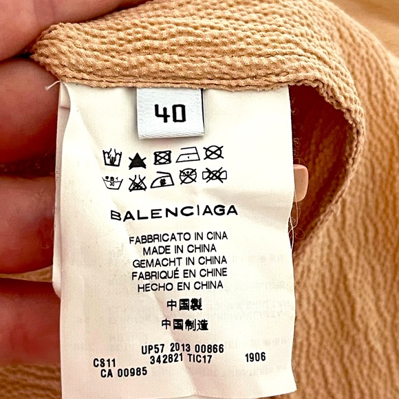 Balenciaga Peach Babydoll Silk Dress - Picture 7 of 7